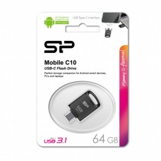 SILICON POWER Mobile C10 Android USB3.1 Type-C 64GB Flash Drive (Black)