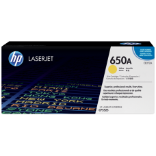 HP 650A Yellow Original LaserJet Toner Cartridge, CE272A