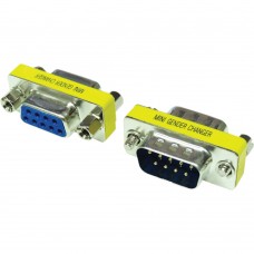 DB9 Male to Male Mini Gender Changer Adapter RS232 Serial Connector 